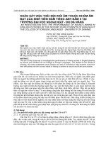KHẢO SÁT VIỆC THỂ HIỆN NỐI ÂM THUỘC NHÓM ÂM  BẬT CỦA SINH VIÊN NĂM TIẾNG ANH NĂM II TẠI  TRƯỜNG ĐẠI HỌC NGOẠI NGỮ - ĐH ĐÀ NẴNG