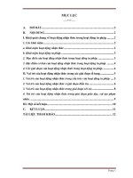 vai trò của hoạt động nhận thức trong các giai đoạn tố tụng