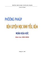 Phương pháp rèn luyện học sinh yếu, kém – môn Hoá học