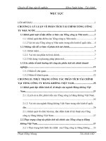 Hoàn thiện công tác phân tích tài chính tại Tổng công ty Hàng không Việt Nam