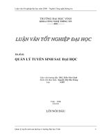 Nghiên cứu và xây dựng phần mềm quản lý tuyển sinh sau đại học ở trường Đại học Vinh