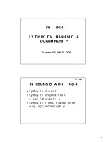 KINH TẾ HỌC VI MÔ - Chương 4