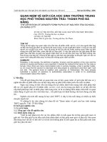 QUAN NIỆM VỀ GIỚI CỦA HỌC SINH TRƯỜNG TRUNG  HỌC PHỔ THÔNG NGUYỄN TRÃI- THÀNH PHỐ ĐÀ  NẴNG