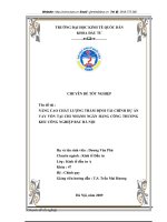 NÂNG CAO CHẤT LƯỢNG THẨM ĐỊNH TÀI CHÍNH DỰ ÁN VAY VỐN TẠI CHI NHÁNH NGÂN HÀNG CÔNG THƯƠNG KHU CÔNG NGHIỆP BẮC HÀ NỘI