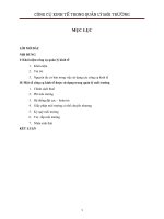 công cụ kinh tế được sử dụng trong quản lý môi trường