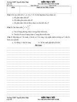 Đề kiểm tra môn toán khối 11