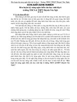 Rèn luyện kỹ năng nghe hiểu cho học sinh lớp 6 trường THCS & THPT Huỳnh Văn Nghệ