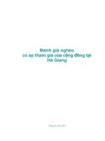 đánh giá nghèo có sự tham gia của cộng đồng tại Hà Giang