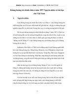 Khủng hoảng tài chính châu á năm 1997 Nguyên nhân và bài học cho Việt Nam