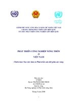 Phát triển công nghiệp nông thôn ở việt nam