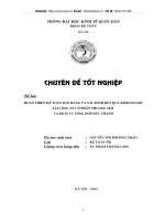 Hoàn thiện kế toán bán hàng và xác định kết quả kinh doanh