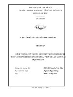HÌNH TƯỢNG CON NGƯỜI - CHỦ THỂ TRONG THƠ HỒ CHỦ TỊCH VÀ TRONG THƠ ĐƯỜNG DƯỚI CÁI NHÌN CỦA LÝ LUẬN VĂN HỌC SO SÁNH