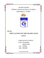 THIẾT LẬP ROUTER TRÊN HỆ ĐIỀU HÀNH LINUX