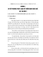 Cơ sở phương pháp luận về thẩm định hiệu quả dự án đầu tư