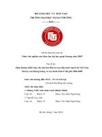 Định hướng chiến lược cho thu hút Đầu tư trực tiếp nước ngoài tại Việt Nam thời kỳ sau khủng hoảng và suy thoái kinh tế thế giới 2008-2009