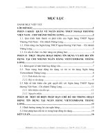 RỦI RO TÍN DỤNG VÀ MỘT SỐ BIỆN PHÁP HẠN CHẾ RỦI RO TẠI NGÂN HÀNG TMCP NGOẠI THƯƠNG VIỆT NAM - CHI NHÁNH THĂNG LONG