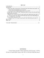 WTO VỚI VIỆC GIẢI QUYẾT TRANH CHẤP THƯƠNG MẠI QUỐC TẾ