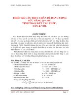 THIẾT KẾ CẦN TRỤC CHÂN ĐẾ DẠNG CỔNG SỨC NÂNG Q = 36T. TÍNH TOÁN KẾT CẤU THÉP : CẦN & VÒI.