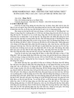 KINH NGHIỆM DẠY- HỌC: GIẢI BÀI TẬP “BẤT ĐẲNG THỨC”       HƯỚNG KHẮC PHỤC SAI LẦM - TẠO LẬP MỚI HỆ THỐNG BÀI TẬP