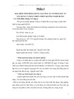 ĐẶC ĐIỂM TÌNH HÌNH CHUNG TẠI CÔNG TY CỔ PHẦN ĐẦU TƯ XÂY DỰNG VÀ PHÁT TRIỂN THIẾT BỊ CÔNG NGHỆ DETEC