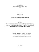 ỨNG DỤNG PHƯƠNG PHÁP PHÂN TÍCH XÁC SUẤT VÀ CÁC THUẬT TOÁN NGẪU NHIÊN TRONG QUÁ TRÌNH PHÂN TÍCH CÁC BÀI TOÁN