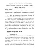 MỘT SỐ KINH NGHIỆM CỦA HIỆU TRƯỞNG TRONG VIỆC HUY ĐỘNG NGUỒN LỰC PHÁT TRIỂN TRƯỜNG PHỔ THÔNG