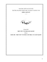 KIM CHI - MỘT NÉT VĂN HOÁ ẨM THỰC CỦA HÀN QUỐC