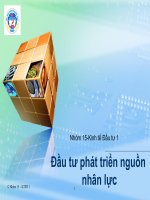 Đầu tư phát triển nguồn nhân lực