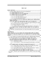 VAI TRÒ CỦA CƠ CẤU KINH TẾ TRONG QUÁ TRÌNH PHÁT TRIỂN KINH TẾ