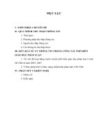 KẾT QUẢ XỬ LÝ THÔNG TIN TRONG CÔNG TÁC PHỔ BIẾN GIÁO DỤC PHÁP LUẬT