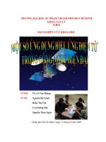 MỘT SỐ ỨNG DỤNG HIỆU ỨNG ĐIỆN TỪ TRONG CÔNG NGHỆ HIỆN ĐẠI