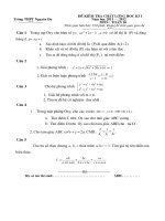 Đề kiểm tra học kỳ I môn toán 10