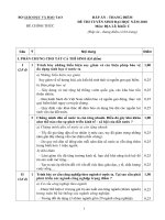 ĐÁP ÁN - THANG ĐIỂM ĐỀ THI TUYỂN SINH ĐẠI HỌC NĂM 2010