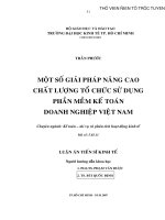 Nâng cao chất lượng tổ chức sử dụng phần mềm kế toán doanh nghiệp Việt Nam