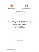 mô hình quản lý đầu tư và xây dựng công trình cơ sở hạ tầng