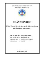 Hạn chế rủi ro tín dụng tại các Ngân hàng thương mại cổ phần Việt Nam hiện nay