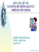 Xây dựng hệ thống quản lí thiết bị viễn thông