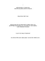 247 Một số giải pháp hoàn thiện công tác quản trị nguồn nhân lực tại Công ty viễn thông liên tỉnh đến năm 2015