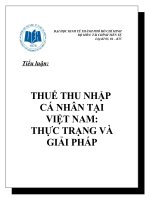 Thuế thu nhập cá nhân và thực trạng ở Việt Nam