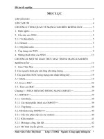 Mô phỏng và đánh giá hiệu quả năng lƣợng của  CSMA,  SMAC, TMAC