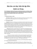 Bản báo cáo thực hiện bài tập Môn Quân sự chung