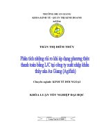 Phân tích những rủi ro khi áp dụng phương thức thanh toán bằng L/C tại công ty xuất nhập khẩu thủy sản An Giang