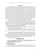 Phép biện chứng giữa phát triển kinh tế với bảo vệ môi trường sinh thái trong điều kiện nước ta hiện nay