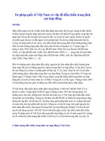 Tư pháp quốc tế Việt Nam và vấn đề dẫn chiếu trong lĩnh vực hợp đồng