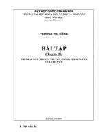 THI PHÁP TIỂU THUYẾT TRUYỀN THỐNG PHƯƠNG TÂY  VÀ L.TÔNXTÔI