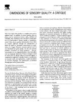 Dimensions of sensory quality: a critique