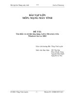 Tìm hiểu và cài đặt ứng dụng Active Directory trên  Windows Server 2003