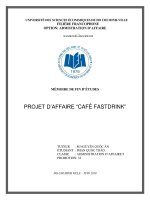 PROJET D’AFFAIRE “CAFÉ FASTDRINK”