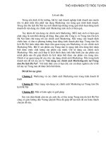 Vận dụng các chính sách marketing - mix tại trung tâm du lịch Hà Nội