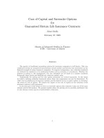 Cost of Capital and Surrender Options for Guaranteed Return Life Insurance Contracts